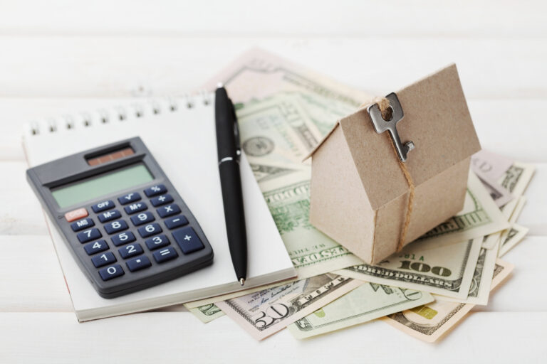 Model of cardboard house with